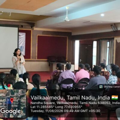 Workshop at nadha AICTE–VAANI Sponsored National Level Workshop on Next-Gen Healthcare, focusing on AI and Robotics in MedTech, organized by Nandha Engineering College from 10 to 12 August 2026.
